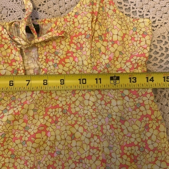 wild fable Yellow & Orange Floral Sun Dress Size M - Picture 8 of 9
